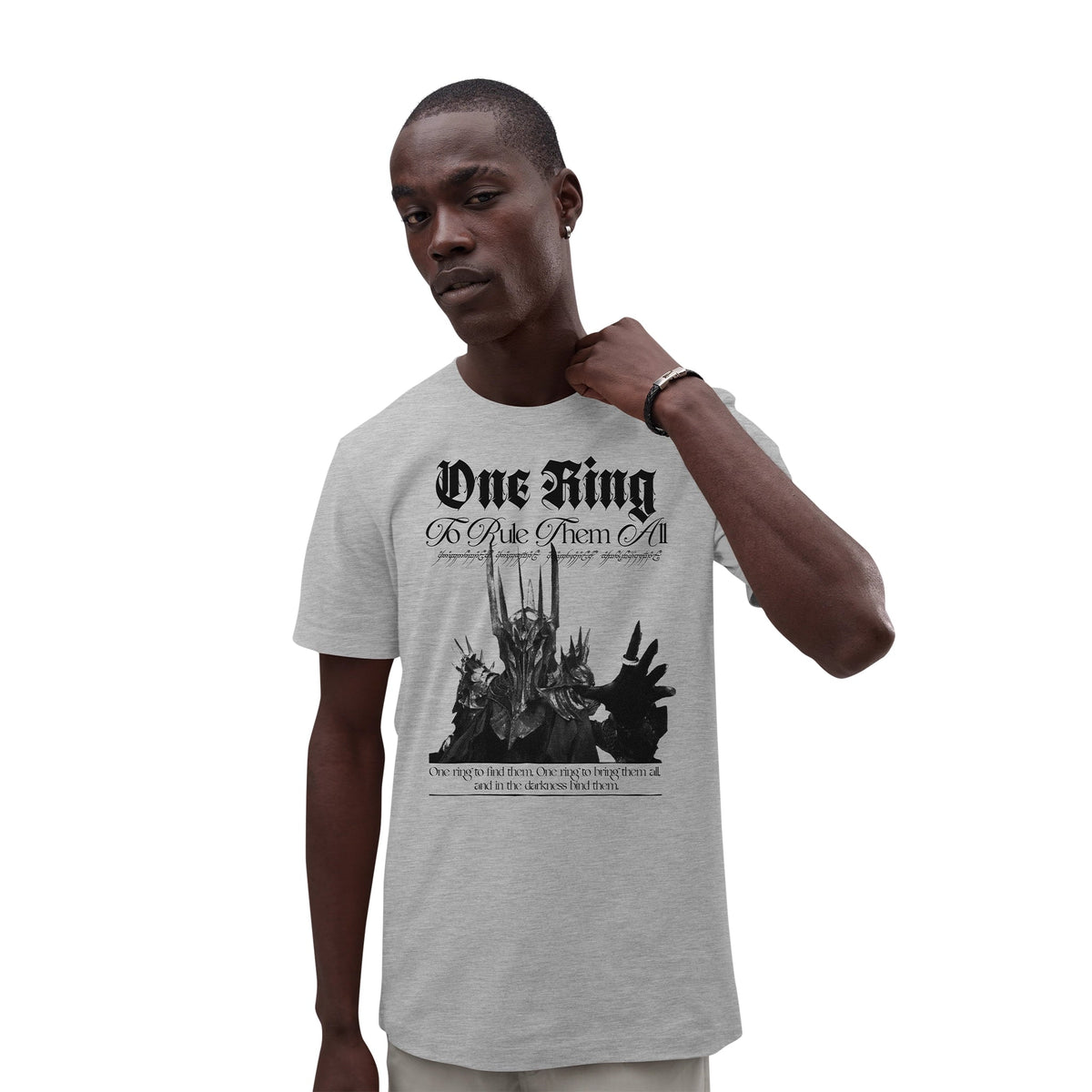 T-shirt Seigneur des Anneaux - Sauron Noir en Coton