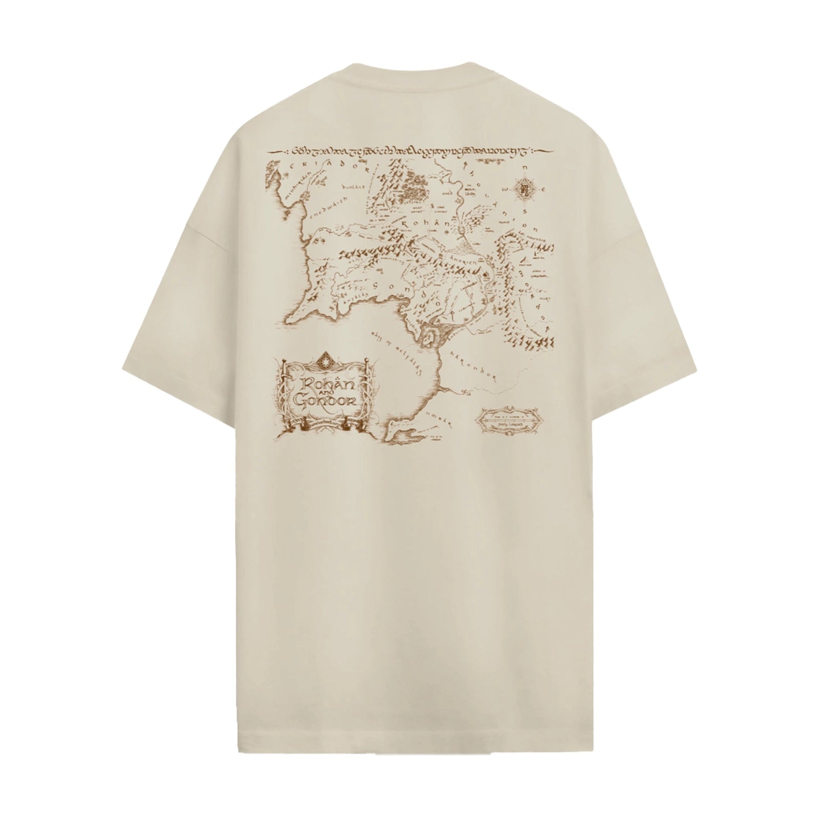 T-shirt Oversize Le Seigneur des Anneaux - THE LORD OF THE RING MAP