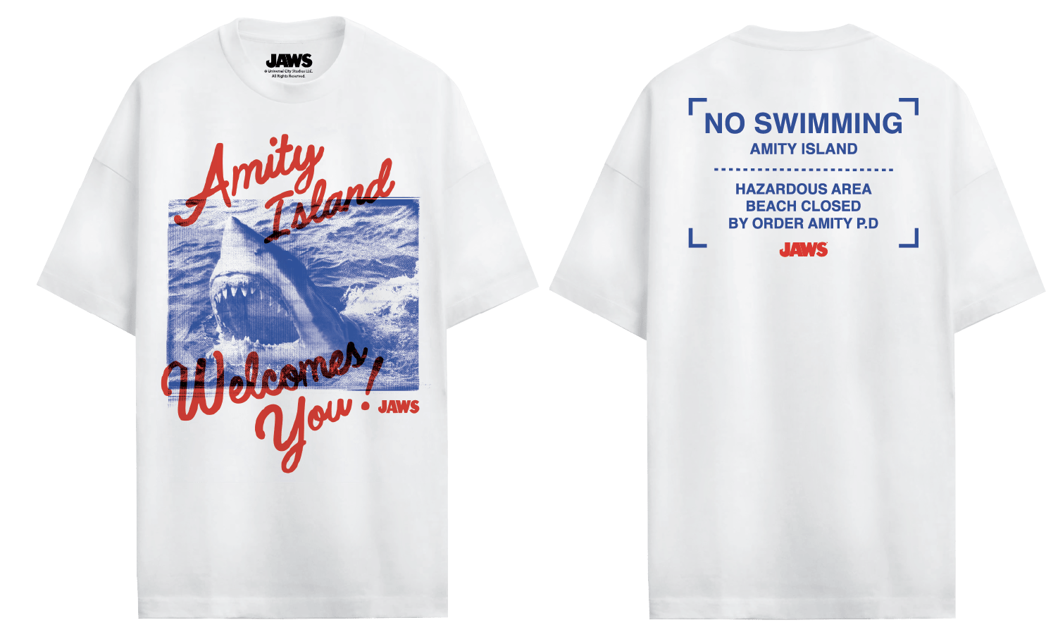 T-shirt Les Dents de la Mer - AMITY ISLAND WELCOMES YOU! - Legend Stuff - Jaws - T-shirt