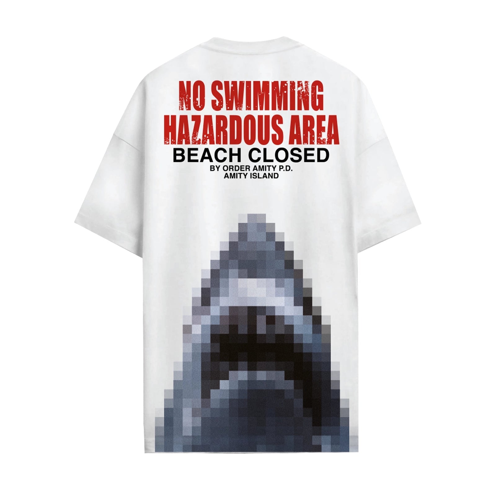 T-shirt Les Dents de la Mer - NO SWIMMING HAZARDOUS AREA