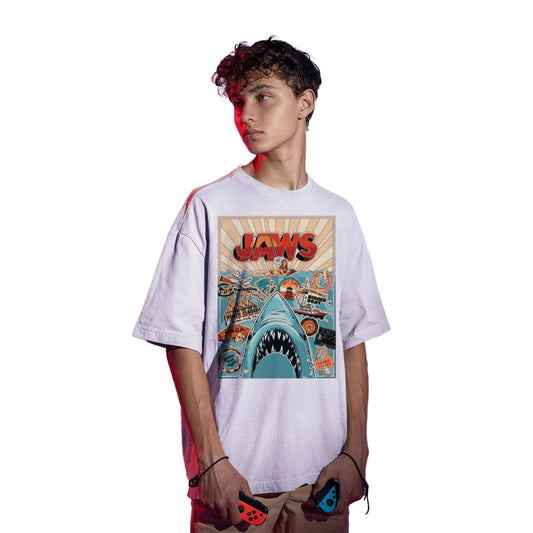 T-shirt Les Dents de la Mer - Vintage Jaws Poster