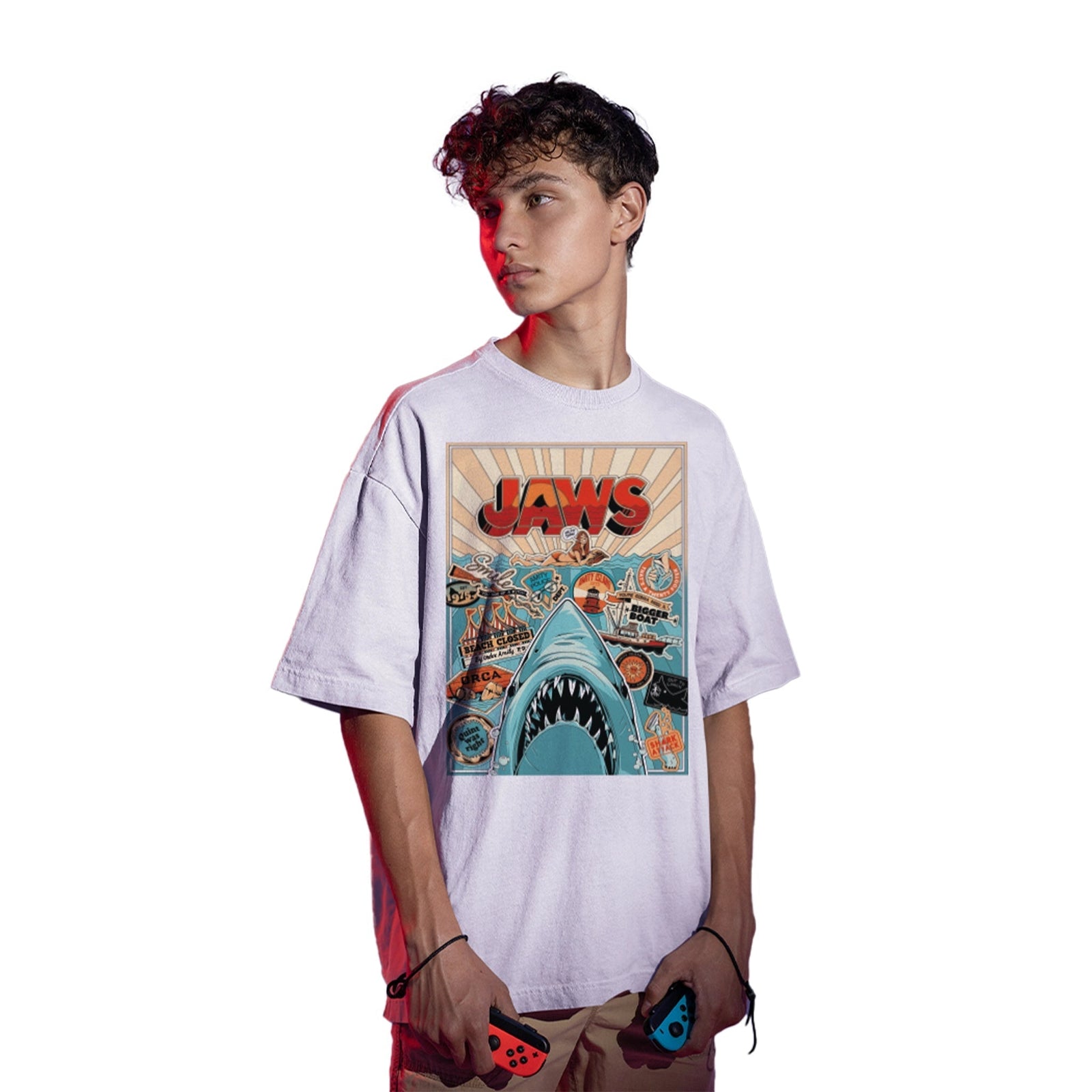 T-shirt Les Dents de la Mer - Vintage Jaws Poster