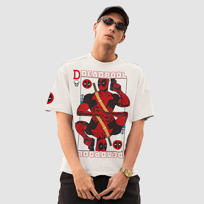 T-shirt Marvel Deadpool oversize blanc