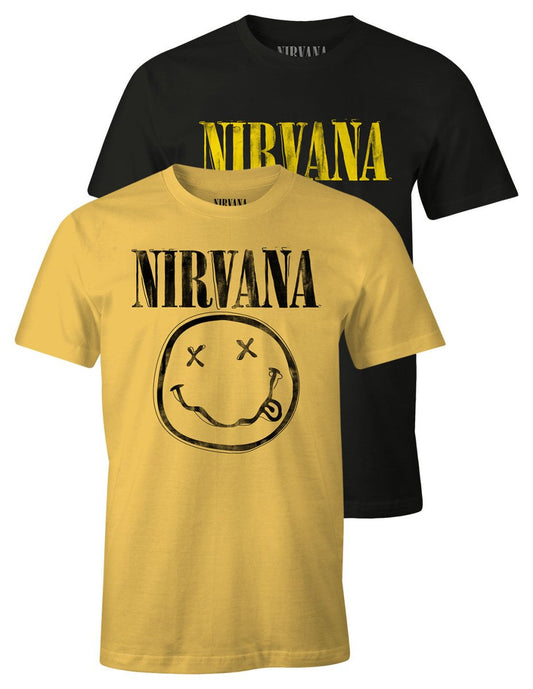 T-shirt Nirvana - Grunge Smiley Logo - Legend Icon T-shirt NIRVANA