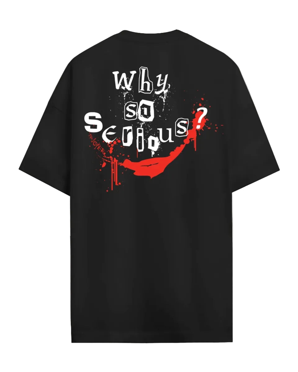 T-shirt Oversize DC Comics  - WHY SO SERIOUS?