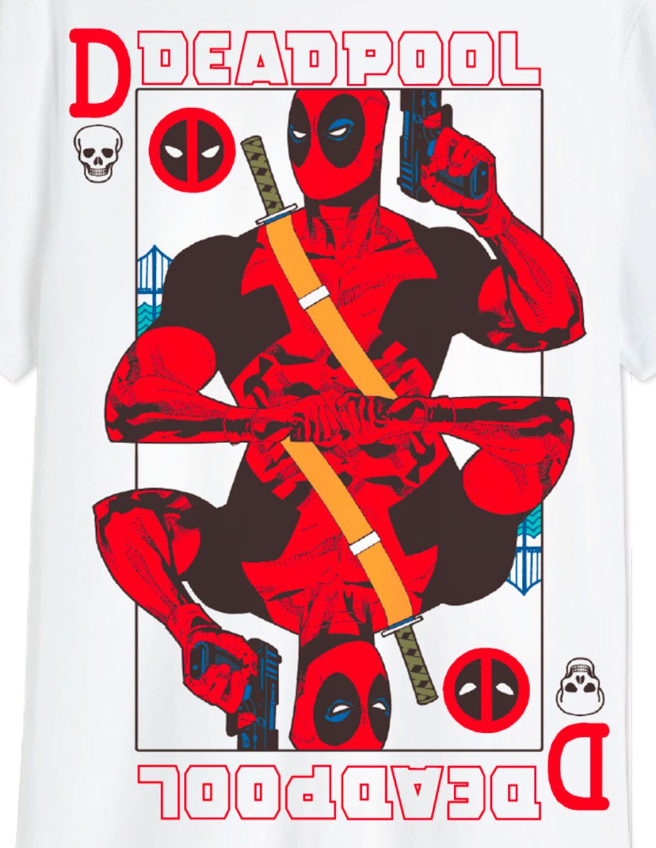 T-shirt Marvel Deadpool oversize blanc
