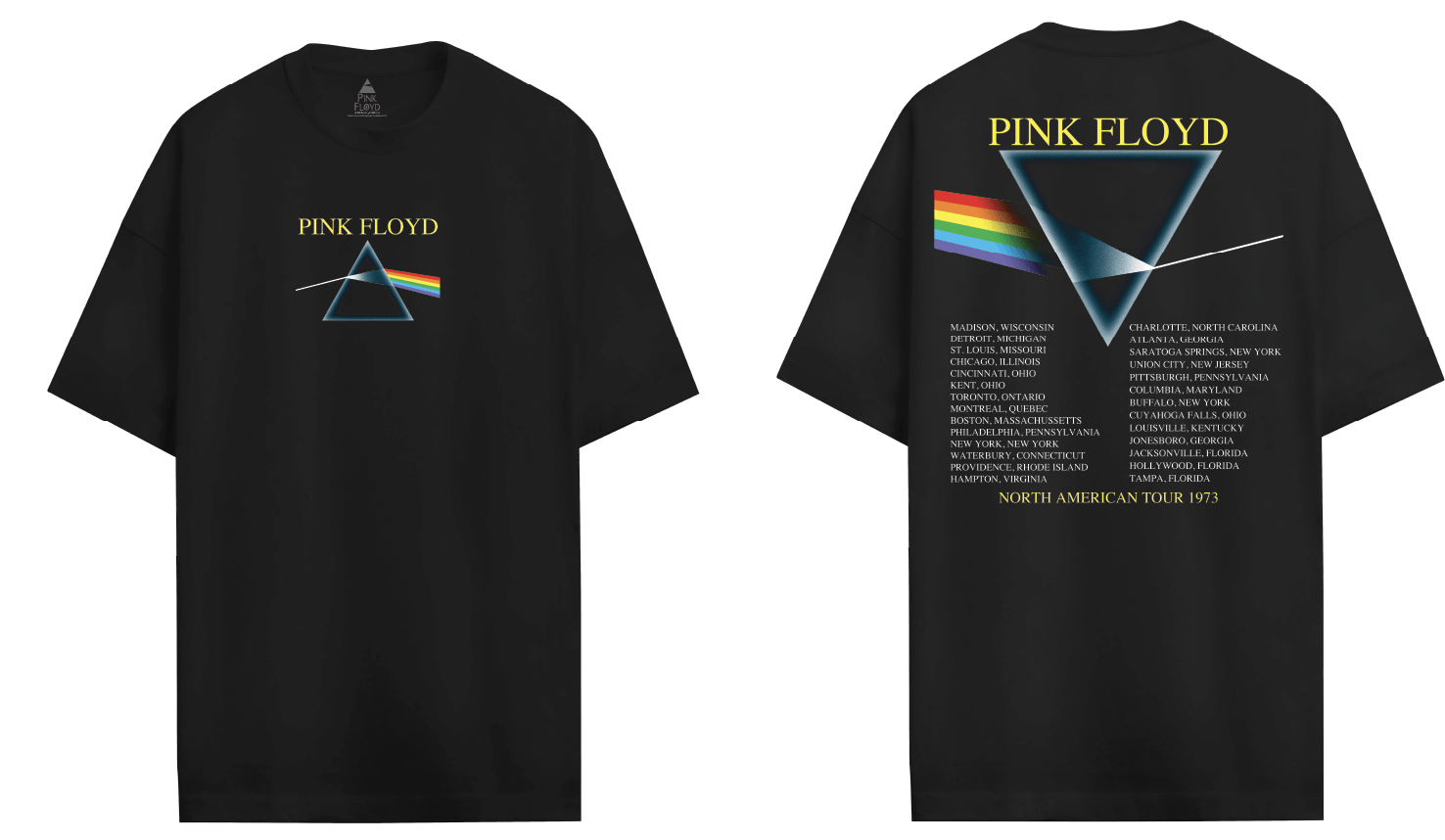 T-shirt Pink Floyd - North American tour Dark side