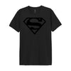 T-shirt Puff Logo Superman Full Black - DC Comics official