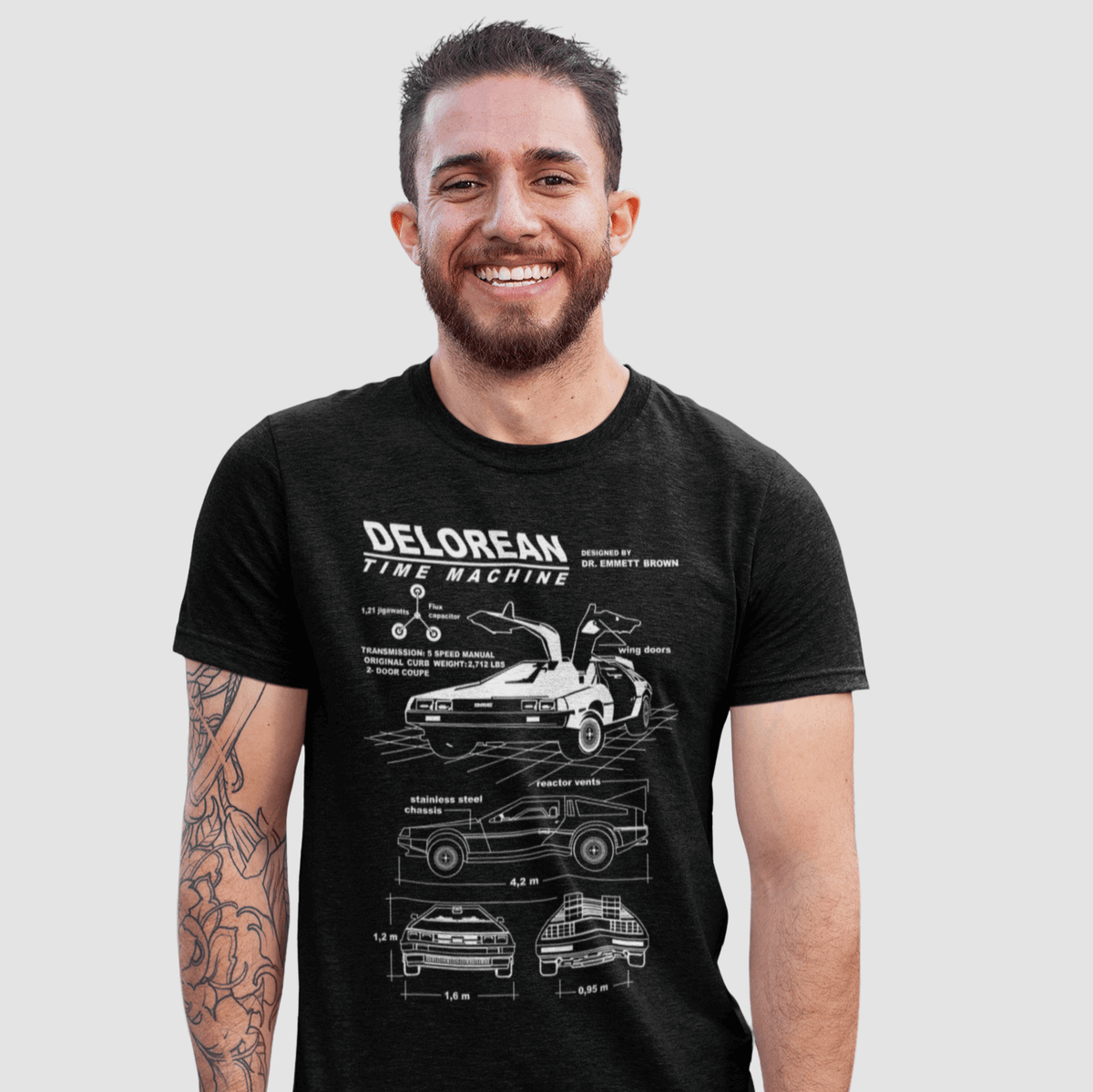 T-shirt Retour vers le futur - Delorean Blueprint
