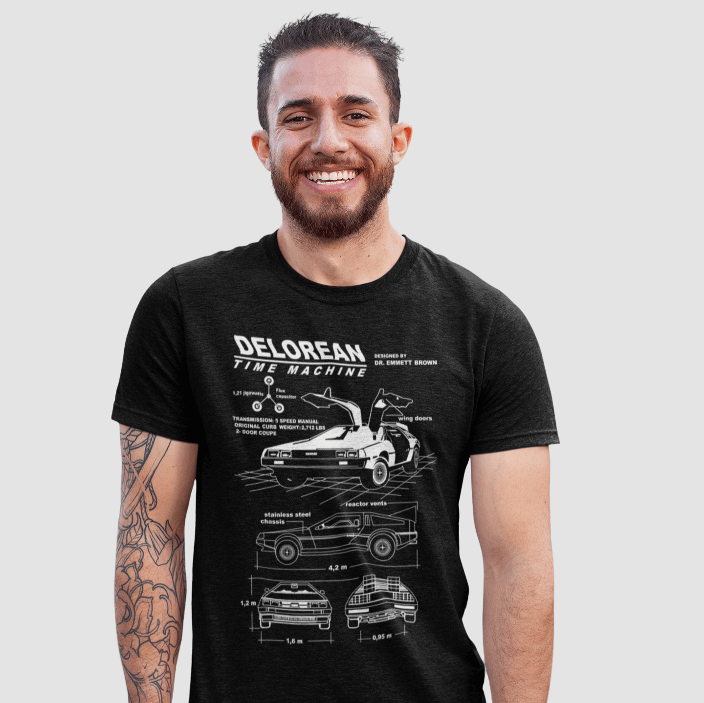 T-shirt Retour vers le futur - Delorean Blueprint
