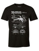 T-shirt Retour vers le futur - Delorean Blueprint - Legend Icon T-shirt Retour vers le futur