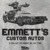 T-shirt Retour vers le Futur - Emmett's Custom Autos - Legend Icon T-shirt Retour vers le futur