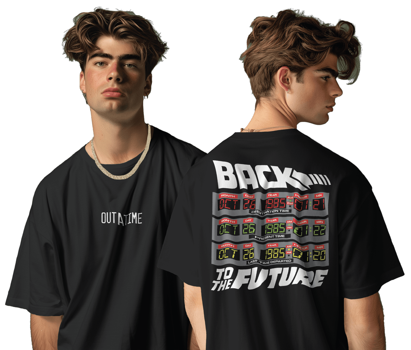 T-shirt Retour vers le Futur Officiel – OUTATIME & Dates Voyage Temporel