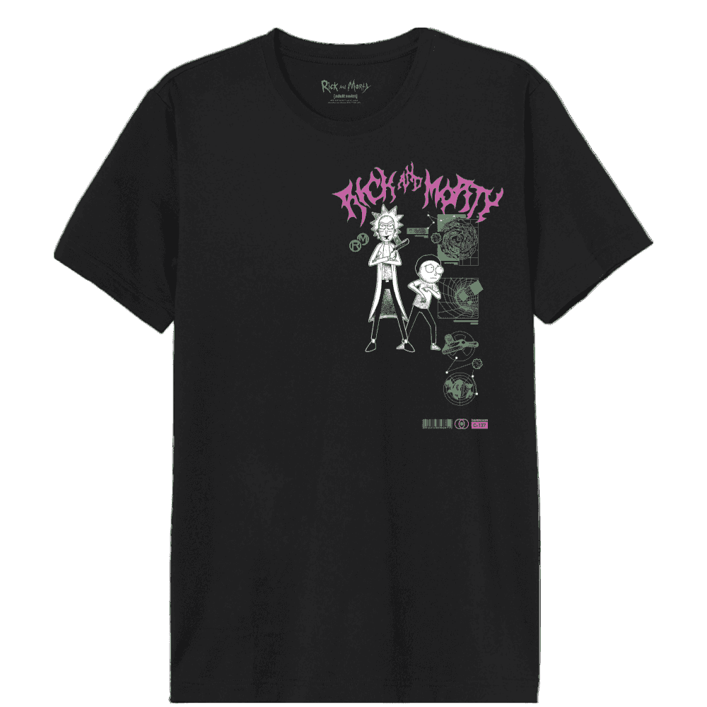 T-shirt Rick and Morty Officiel – Multiverse Recto Verso