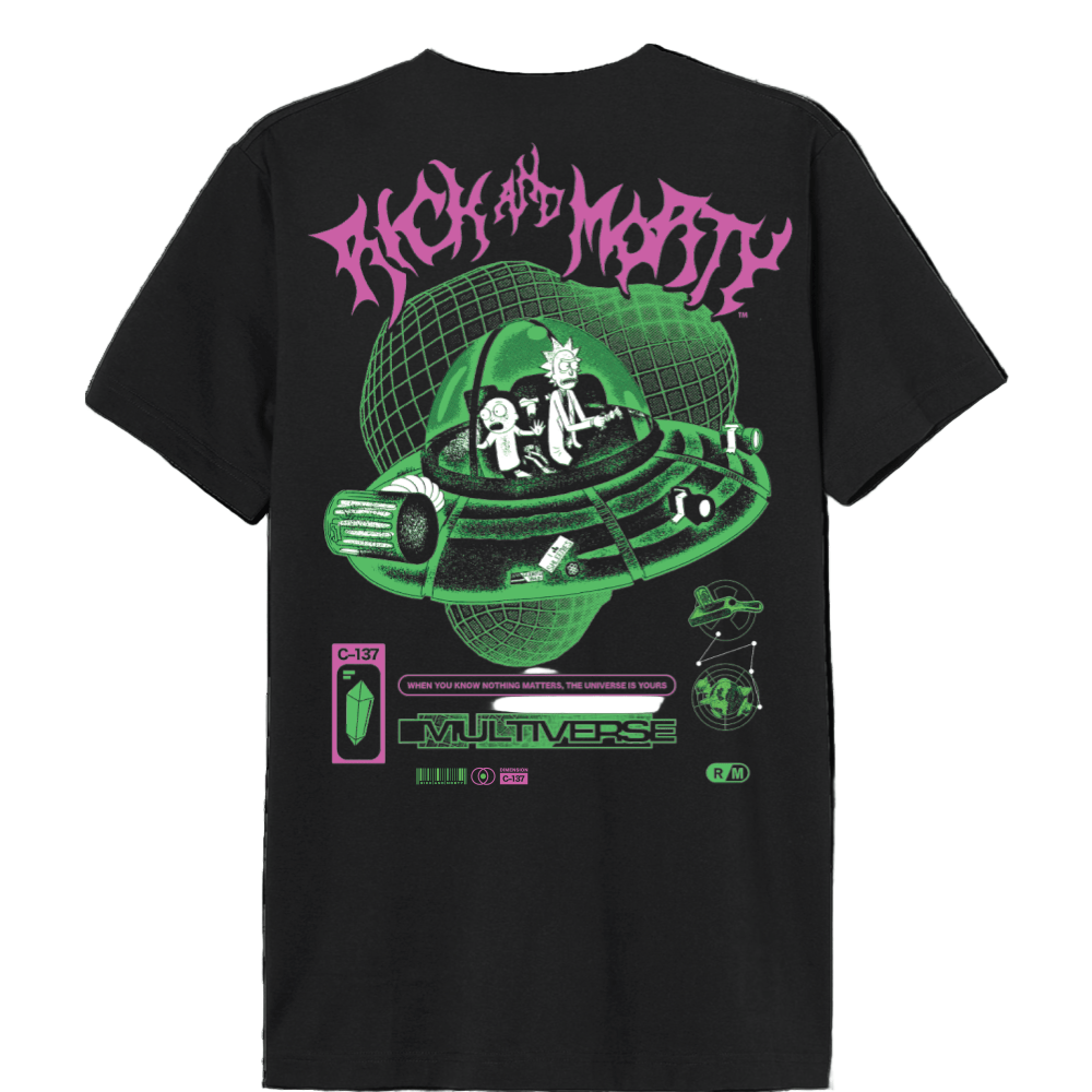 T-shirt Rick and Morty Officiel – Multiverse Recto Verso - Legend Stuff - Rick et Morty - T-shirt