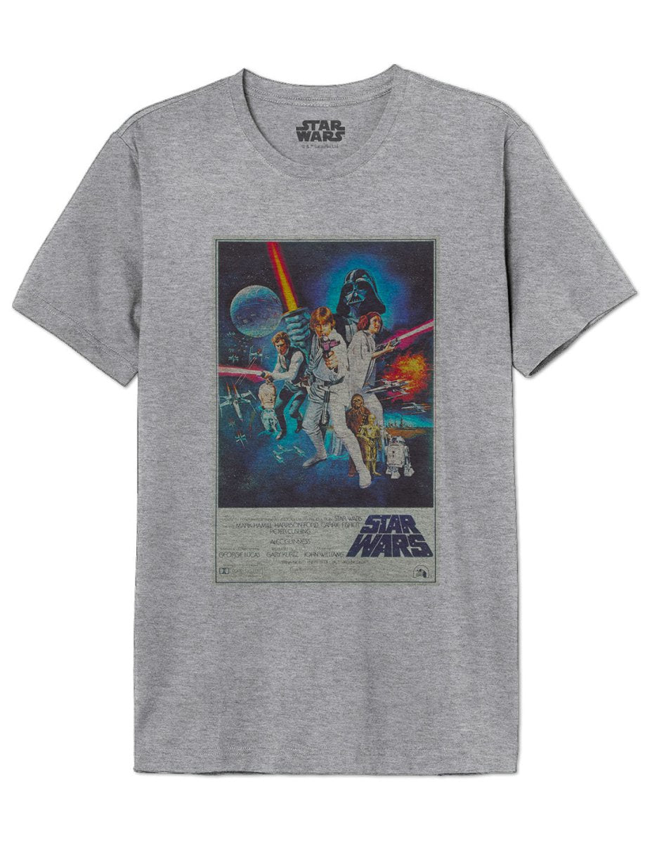 T-shirt Star Wars A New Hope Poster Gris Chinè