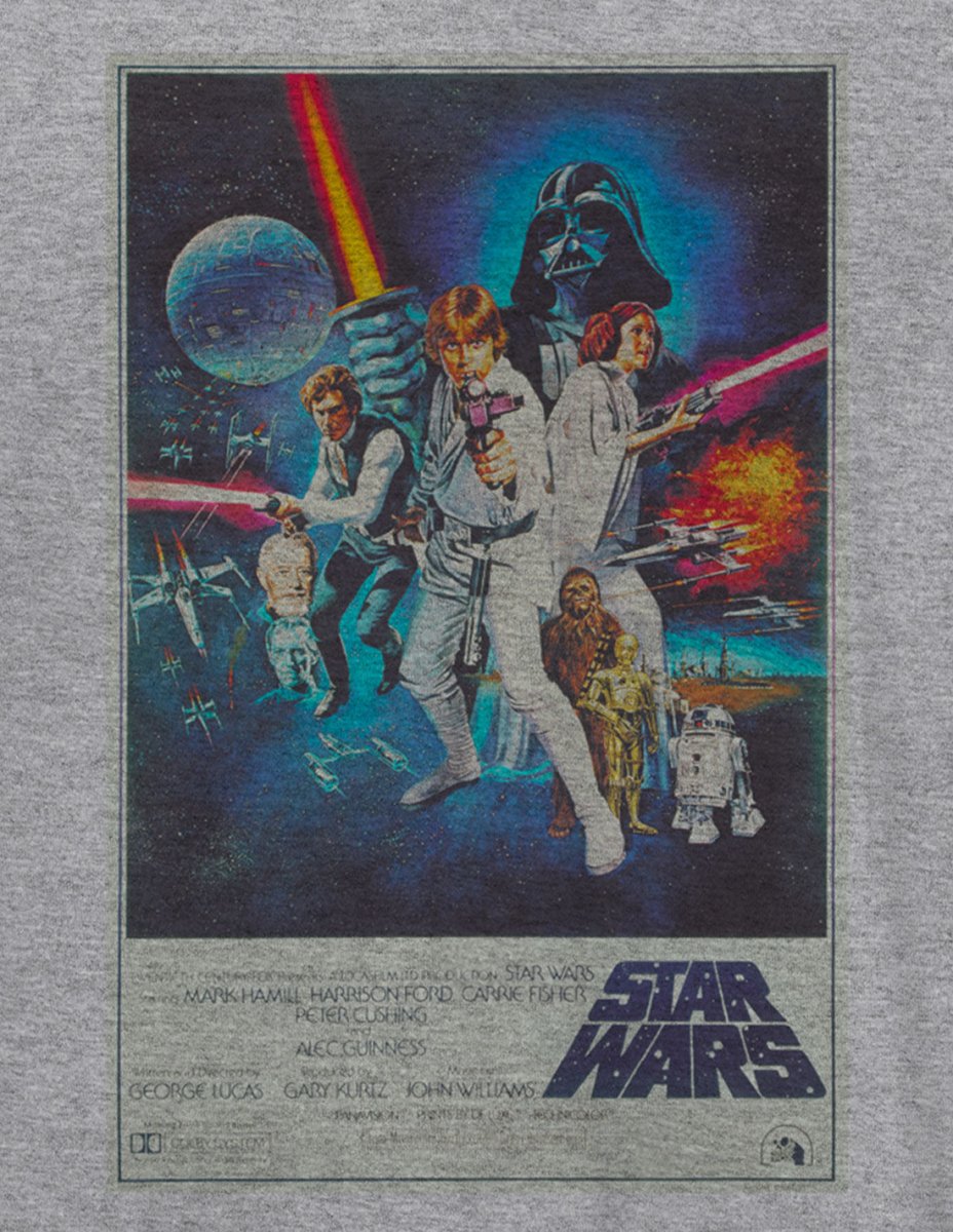 T-shirt Star Wars A New Hope Poster Gris Chinè