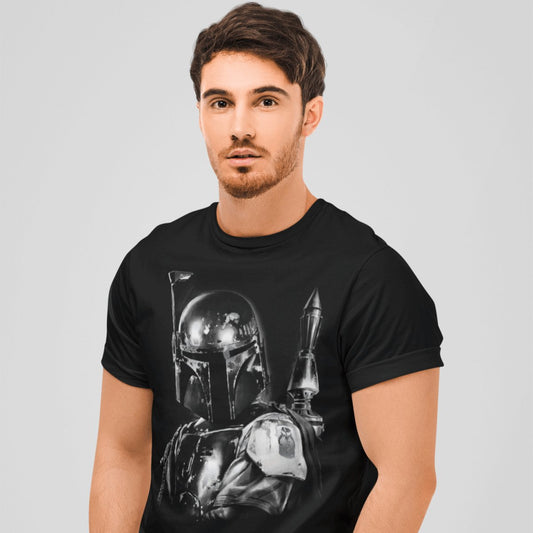 T-shirt Star Wars - Boba Fett Silver Millar - Legend Icon T-shirt Star Wars