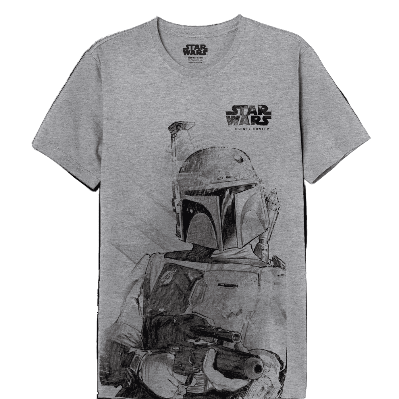 T-shirt Star Wars Officiel – Boba Fett Bounty Hunter Gris