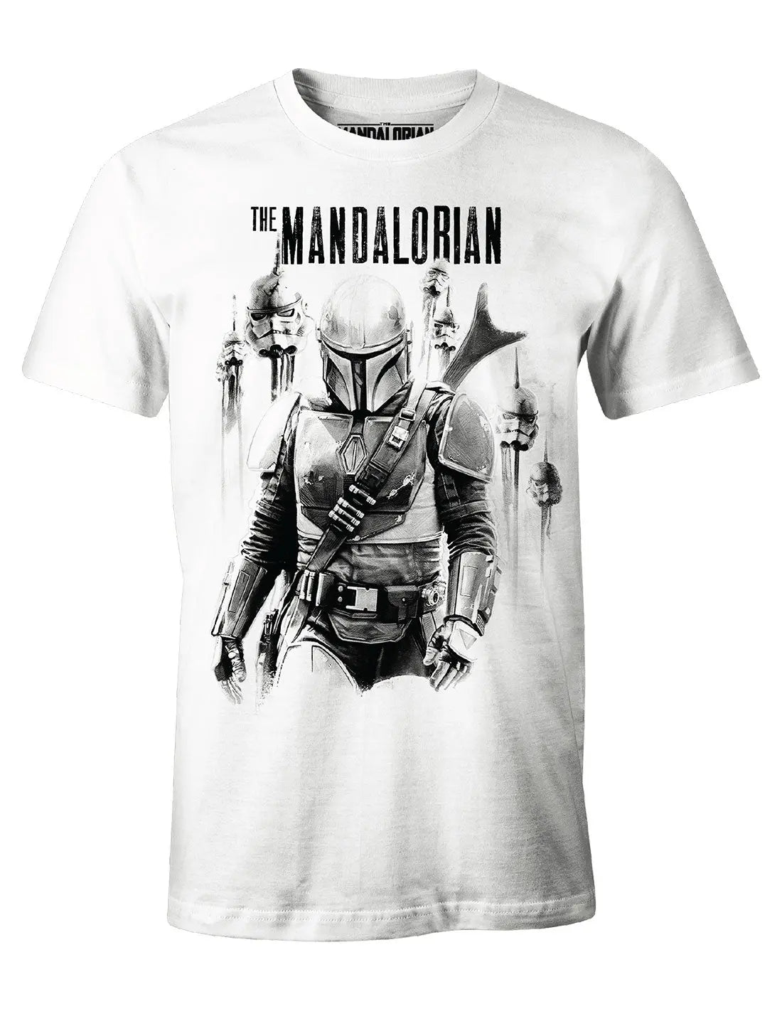 Star Wars The Mandalorian T-shirt - Mandalorian VS Stormtroopers 