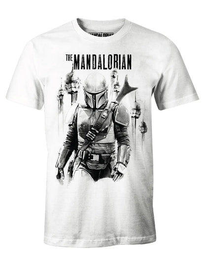 Star Wars The Mandalorian T-shirt - Mandalorian VS Stormtroopers 