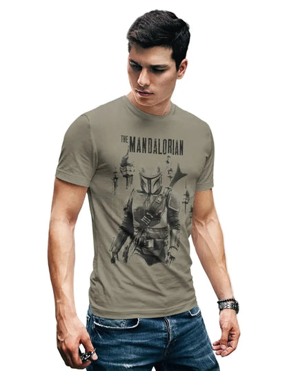 Star Wars The Mandalorian T-shirt - Mandalorian VS Stormtroopers 