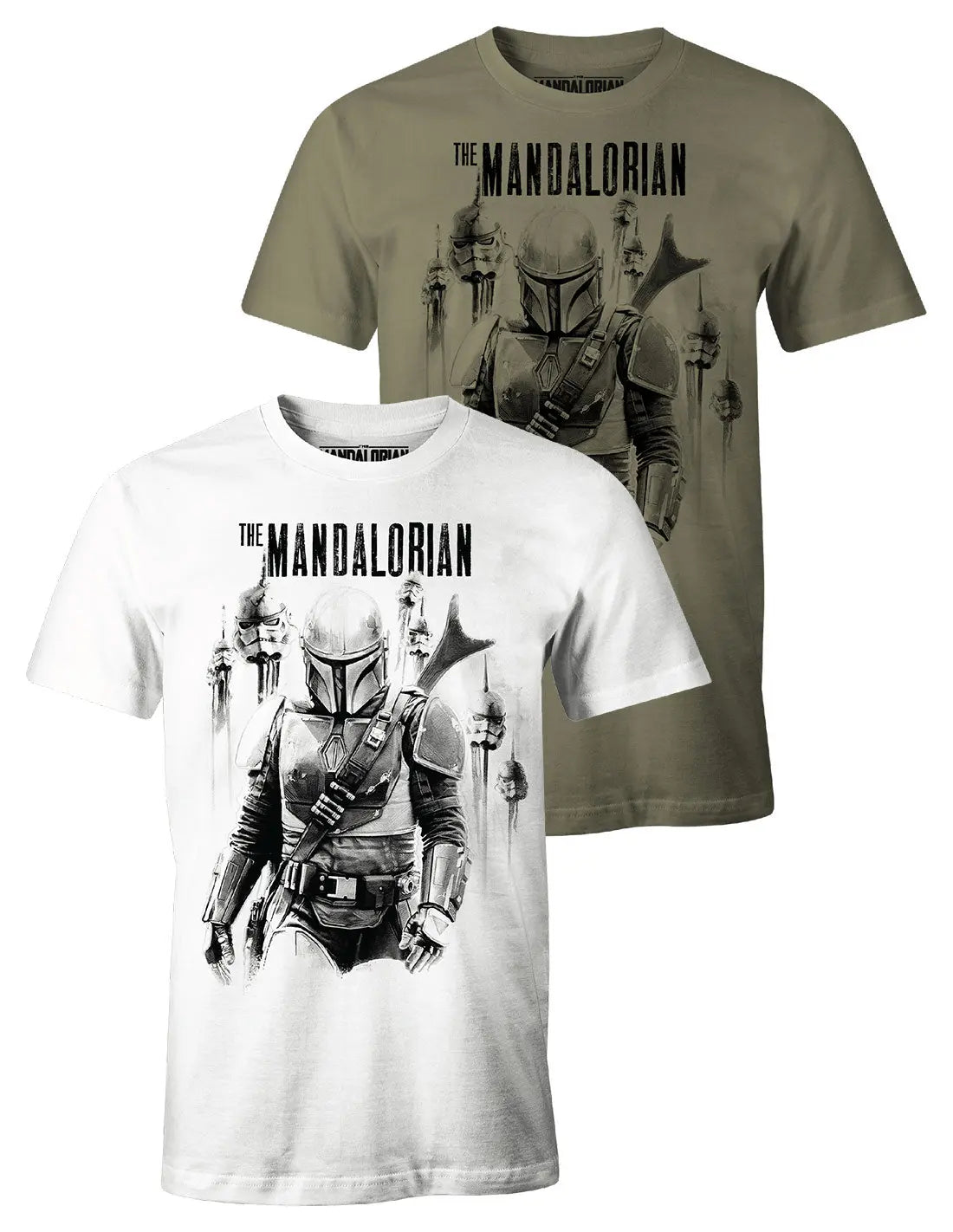 Star Wars The Mandalorian T-shirt - Mandalorian VS Stormtroopers 