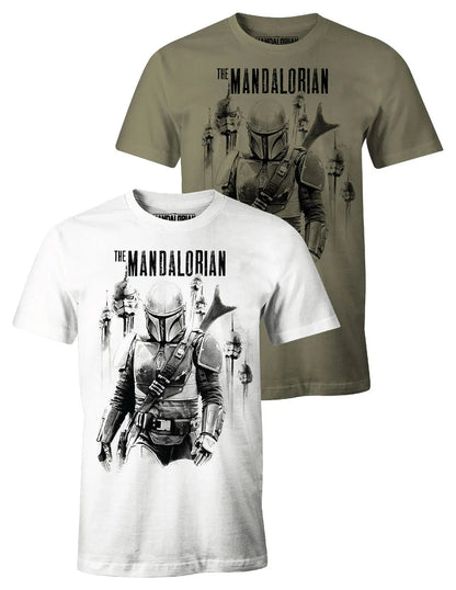 Star Wars The Mandalorian T-shirt - Mandalorian VS Stormtroopers 