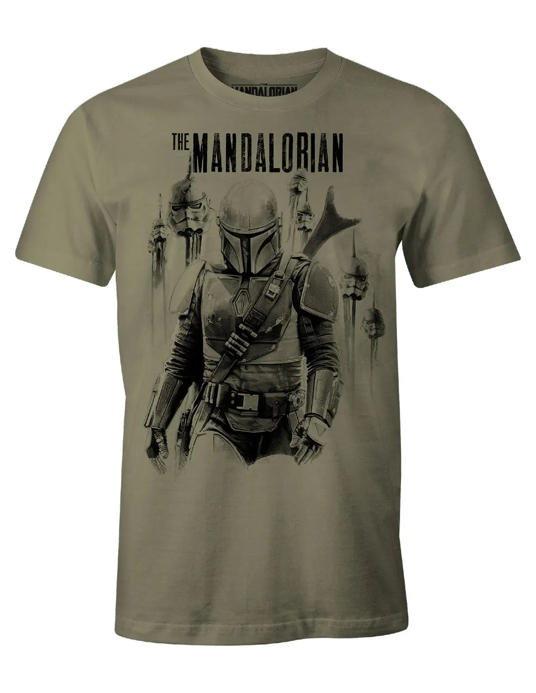 Star Wars The Mandalorian T-shirt - Mandalorian VS Stormtroopers 