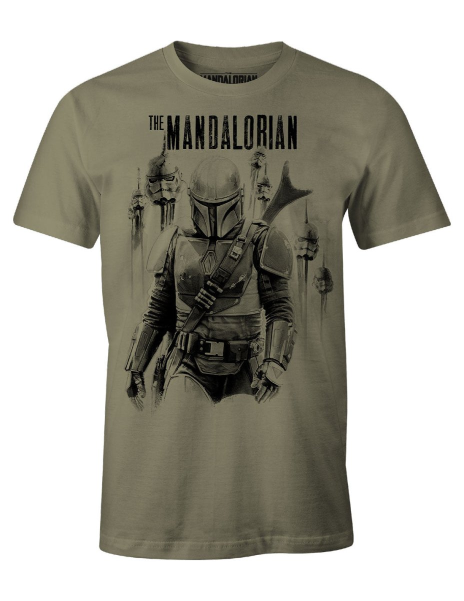 T-shirt Star Wars The Mandalorian - Mandalorian VS Stormtroopers - Legend Icon T-shirt Star Wars