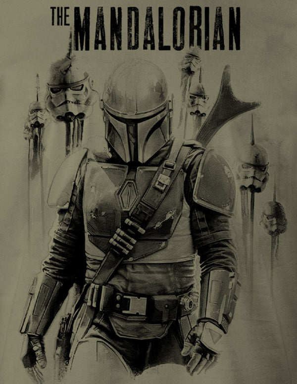 T-shirt Star Wars The Mandalorian - Mandalorian VS Stormtroopers