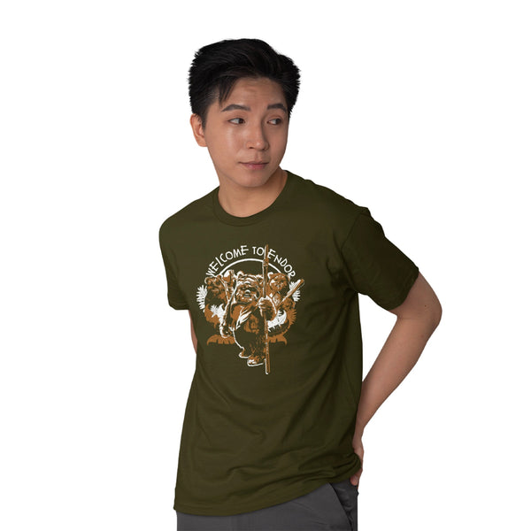 T-shirt Star Wars Welcome to Endor – Officiel Kaki