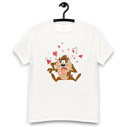 Taz with Hearts Whirlwind Love Cartoon T-shirt