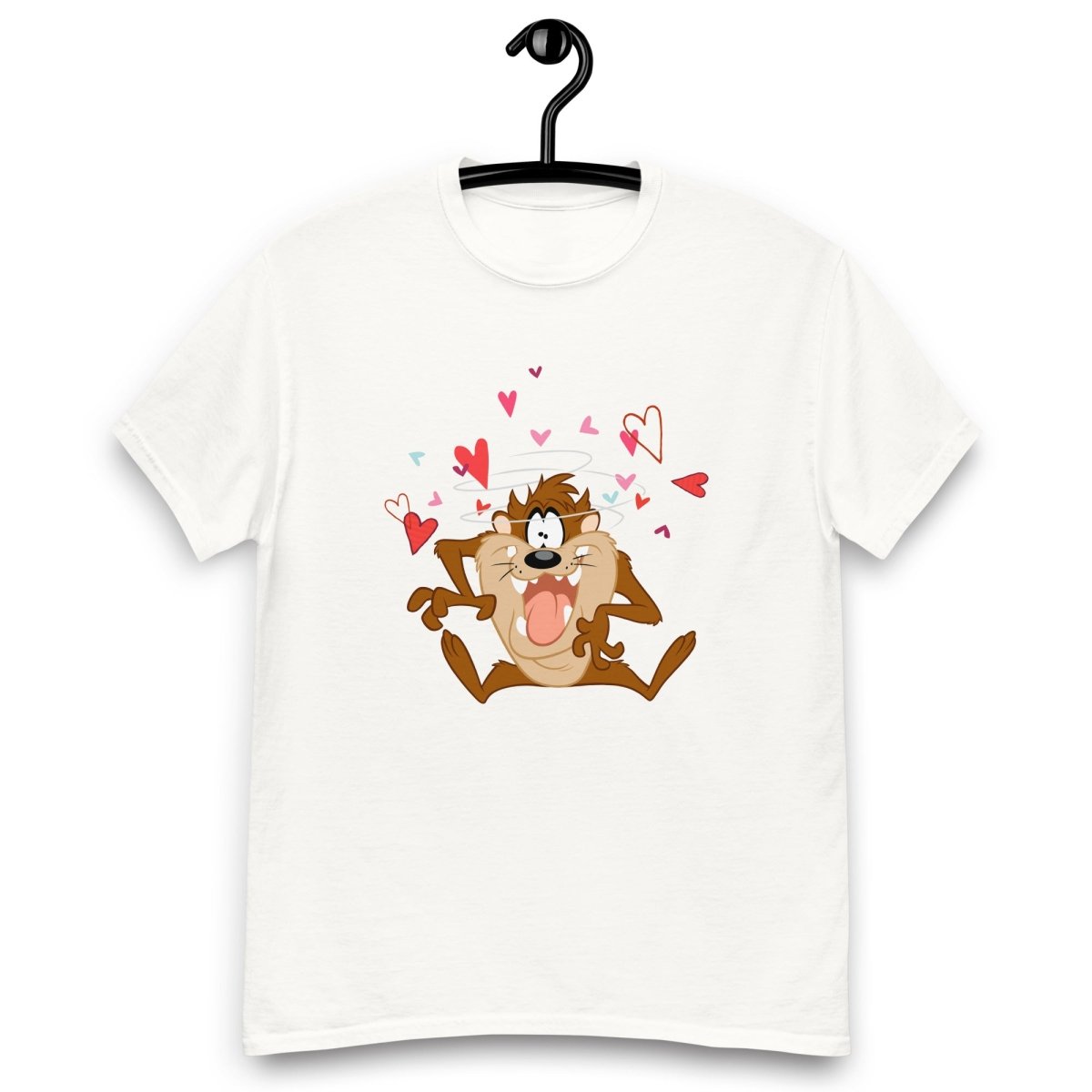 Taz with Hearts Whirlwind Love Cartoon T-shirt