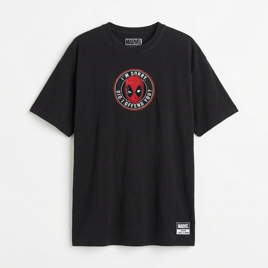 T-shirt Oversize Deadpool Sarcastic Emblem Premium
