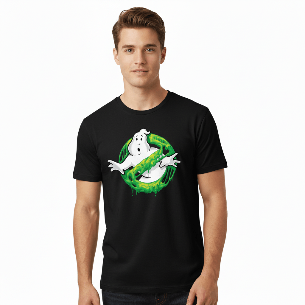 T-shirt Ghostbusters Officiel – Logo Slime Glow in the Dark