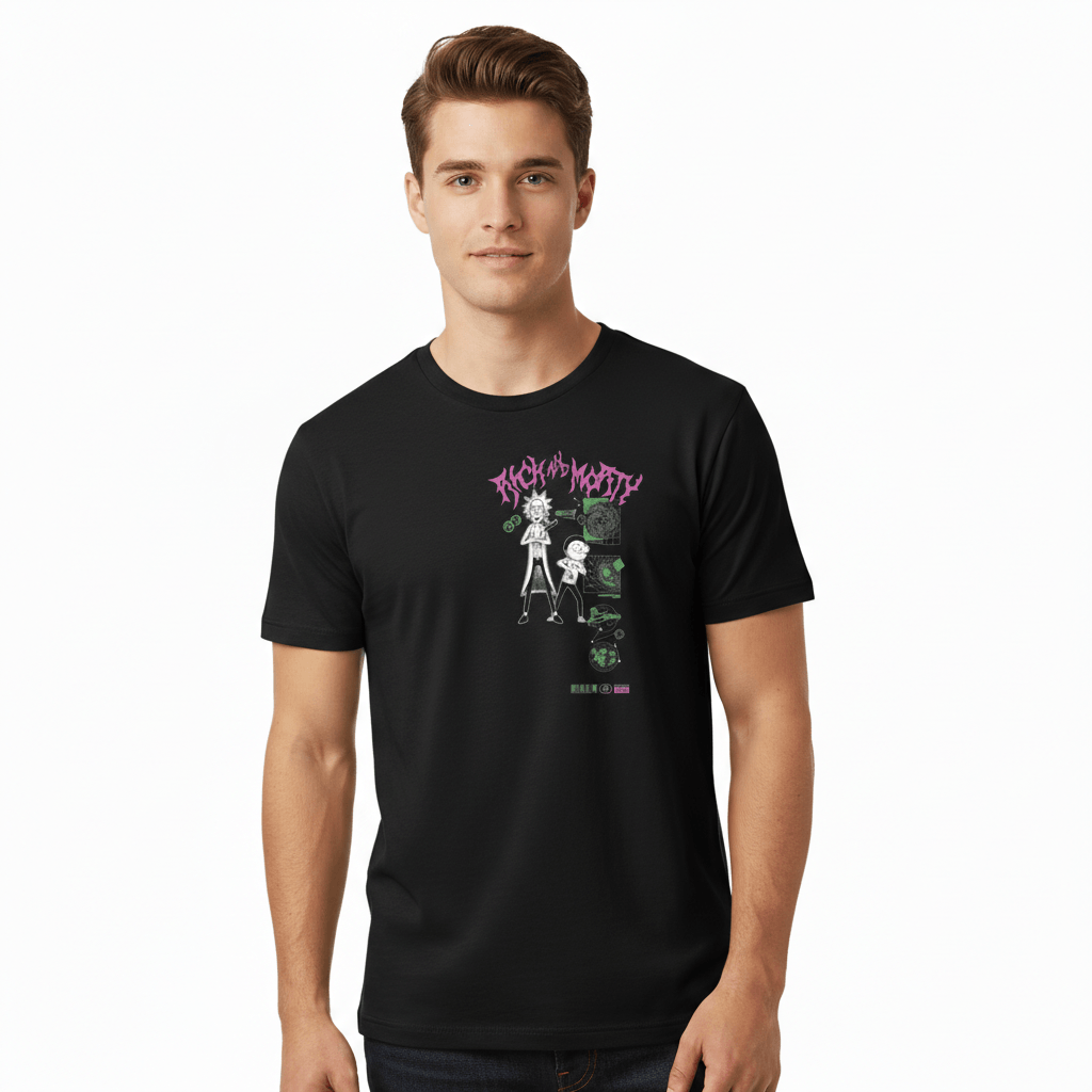 T-shirt Rick and Morty Officiel – Multiverse Recto Verso