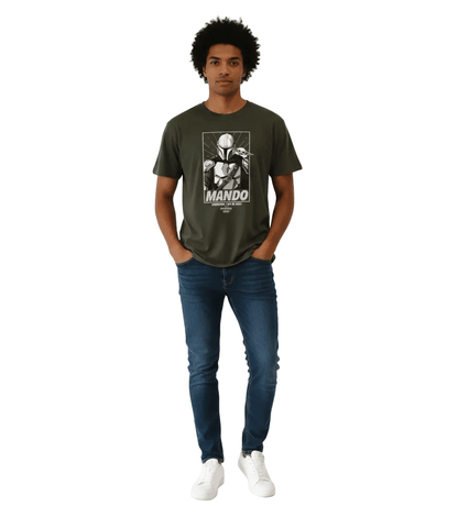T-shirt Mandalorian avec Grogu, style streetwear, pour fans Star Wars