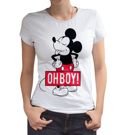 Disney Women's T-shirt - Mickey Oh Boy