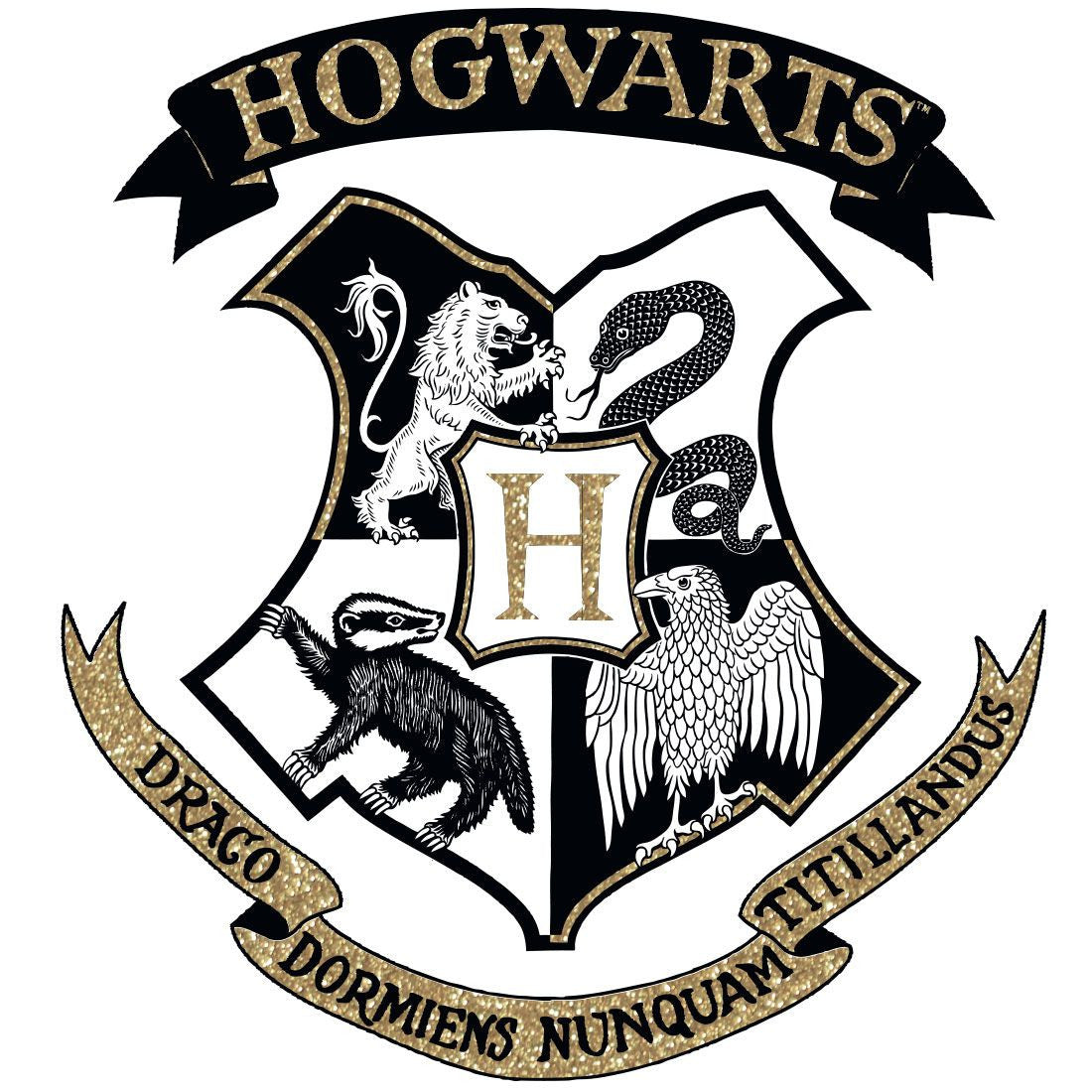 Harry Potter Women's T-shirt - Hogwarts Gold Glitter