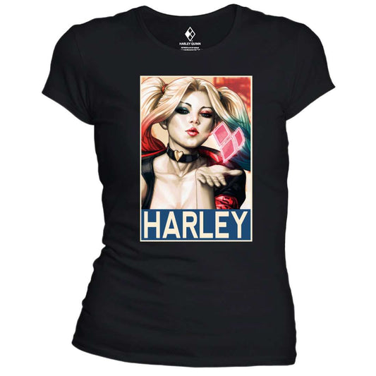 Harley Quinn DC Comics Women's T-shirt - Harley Quinn Kiss