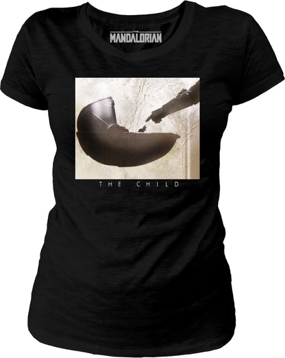 T-shirt Femme Star Wars - The Mandalorian - Baby Yoda Finger