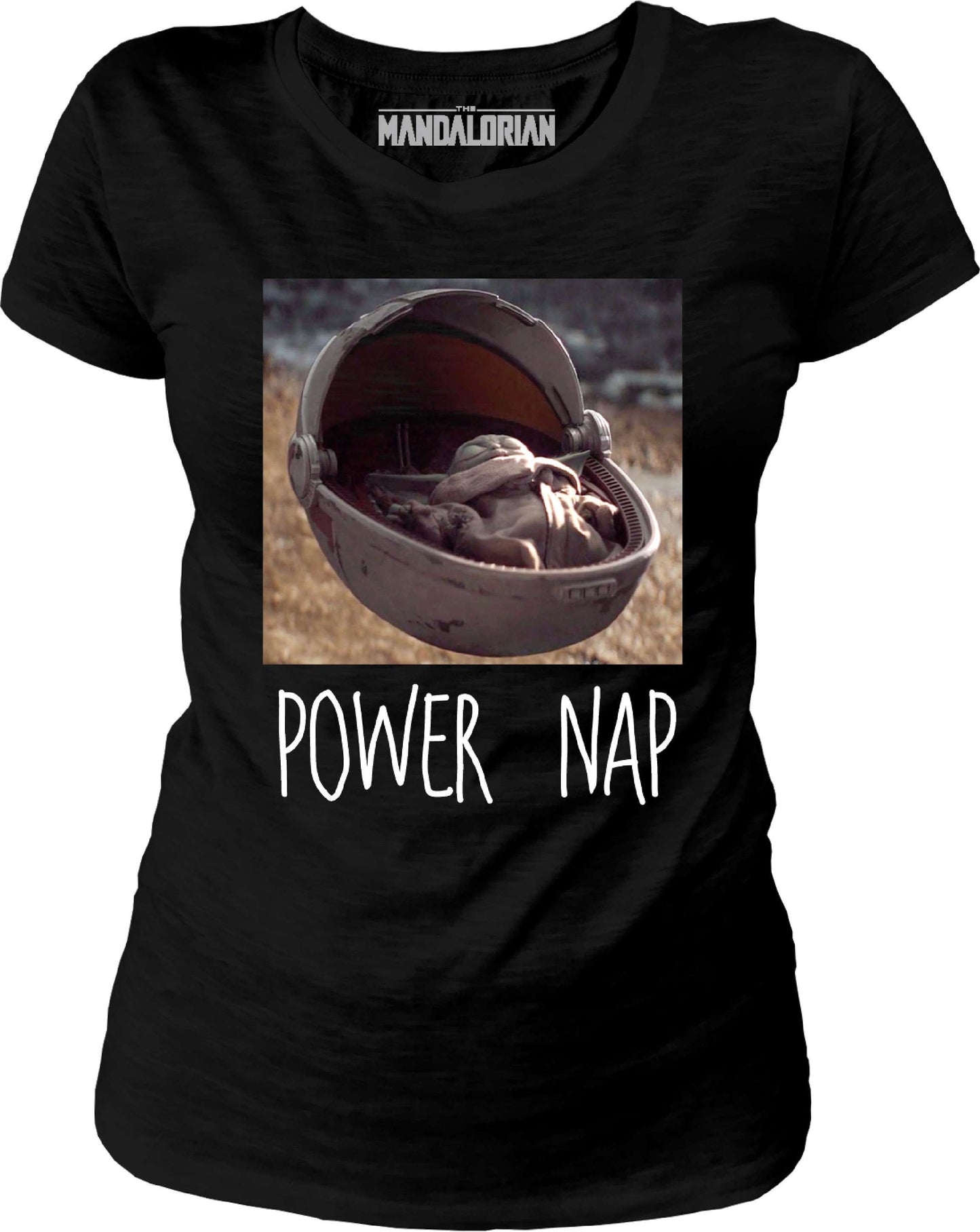 T-shirt Femme Star Wars - The Mandalorian - Baby Yoda Power Nap