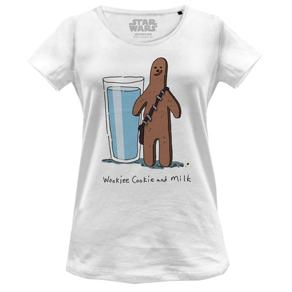 T-shirt Femme Star Wars - Wookiee Cookie And Milk