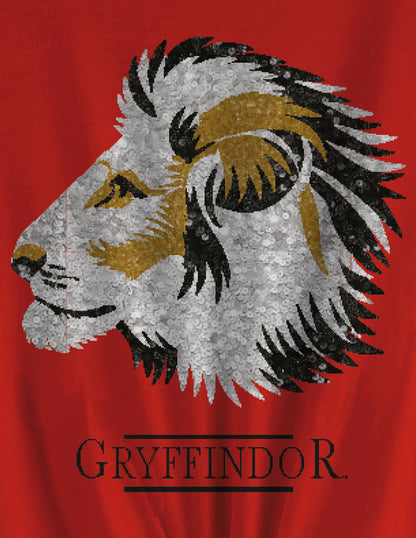 T-shirt Femme Harry Potter - Gryffindor Revers Sequin