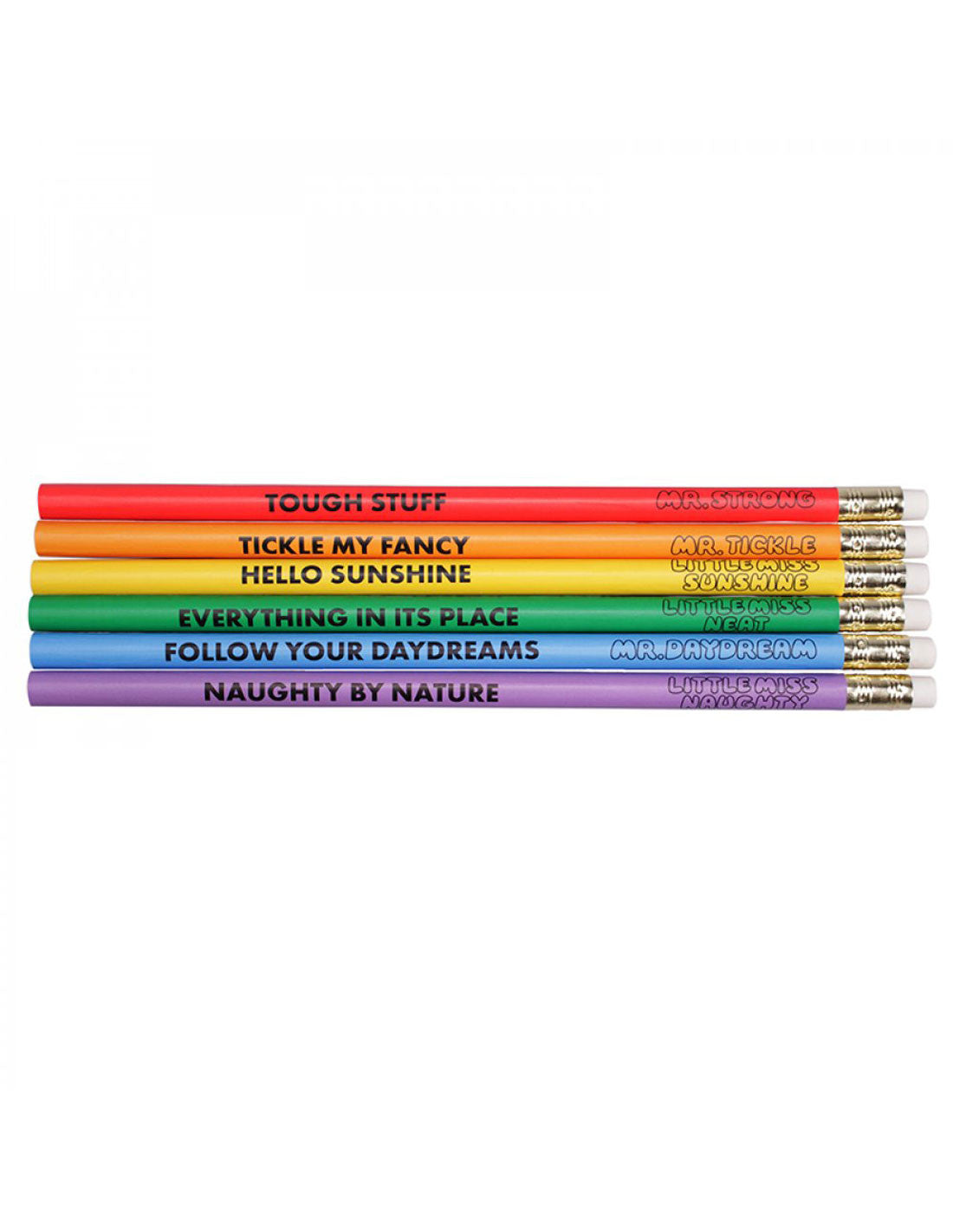Crayons à papier Monsieur Madame - Lot de 6 personnages