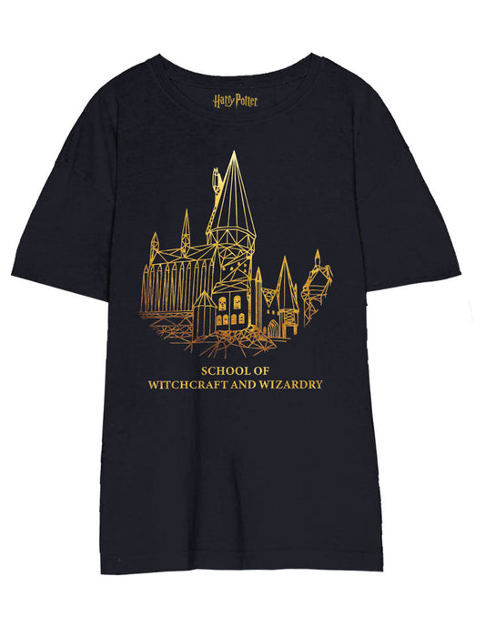 T-shirt Femme Harry Potter - Golden Hogwarts