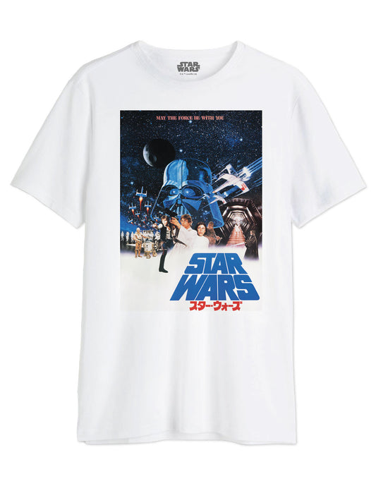 T-shirt Star Wars - May The Force Korean Poster