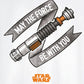 Star Wars T-shirt - May The Force Lightsaber Tattoo