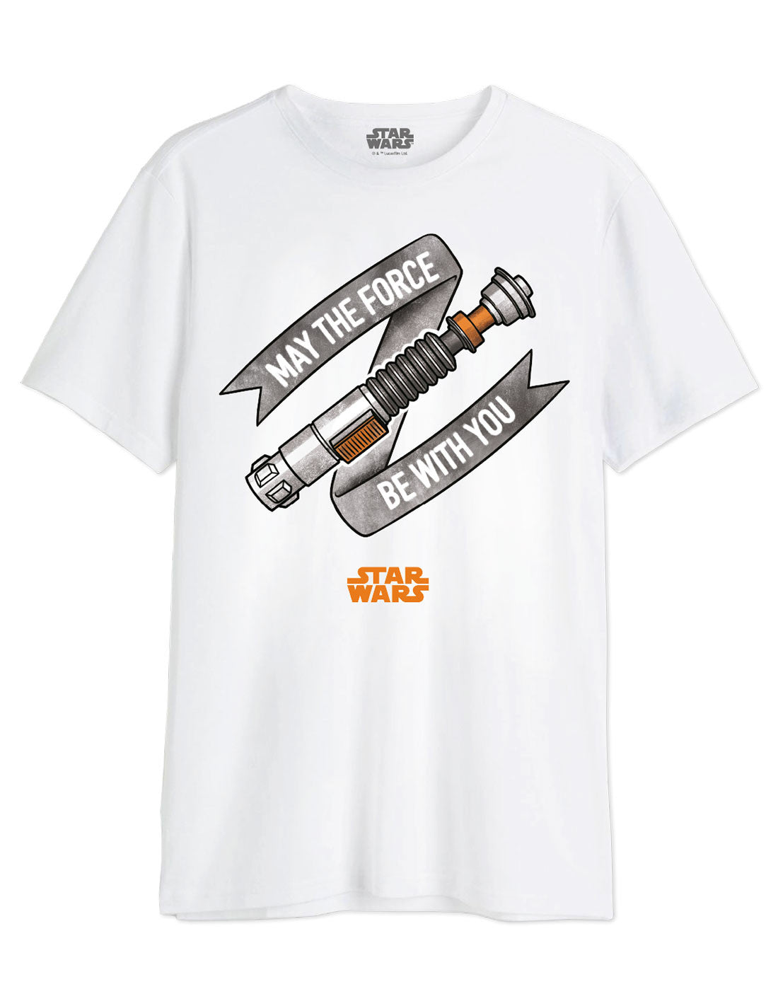 T-shirt Star Wars - May The Force Lightsaber Tattoo